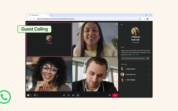 WhatsApp ya permite invitar a una llamada a personas que no tienen la app
